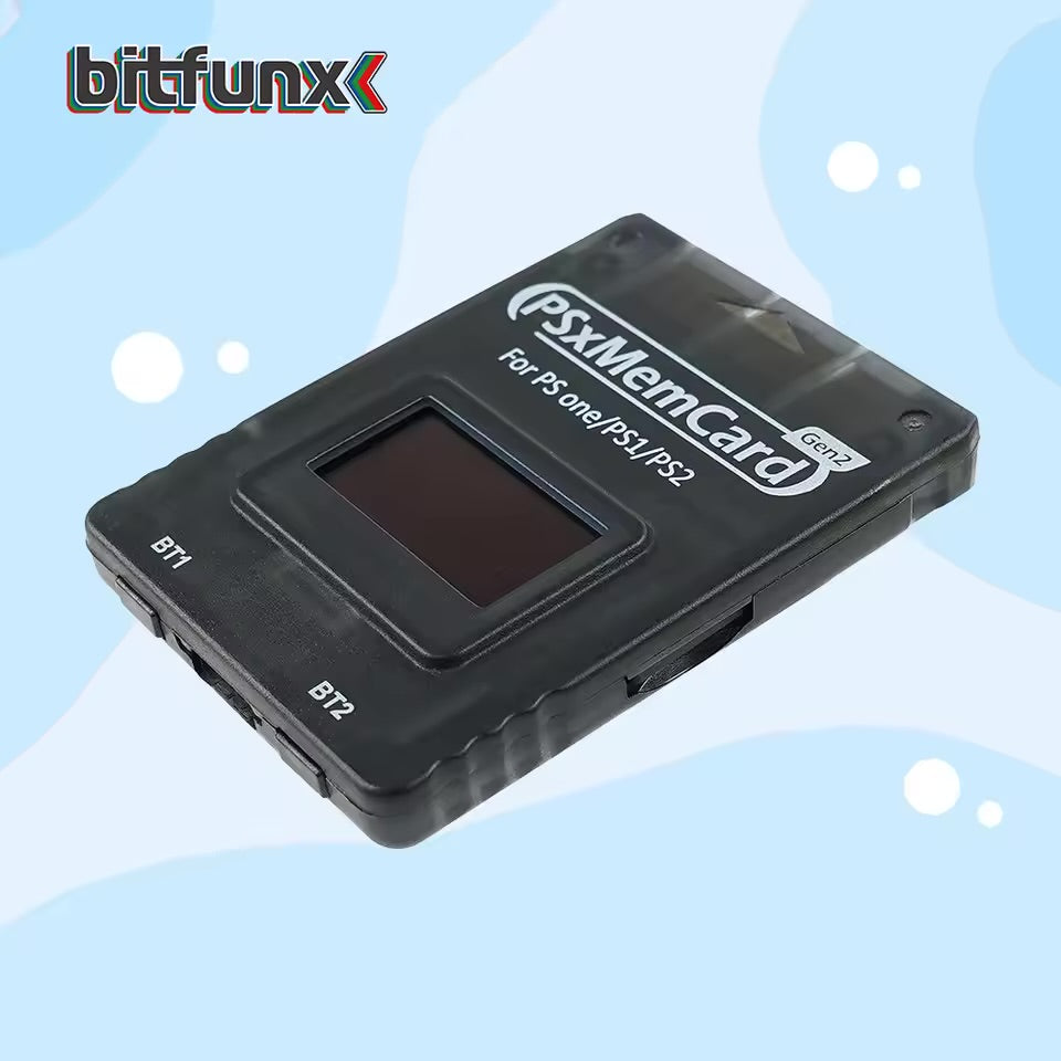 Bitfunx PSxMemCard Gen2 Store Game Saves for PS1 and PS2 Games for PlayStation 1 PS one Playstation 2 Game Consoles