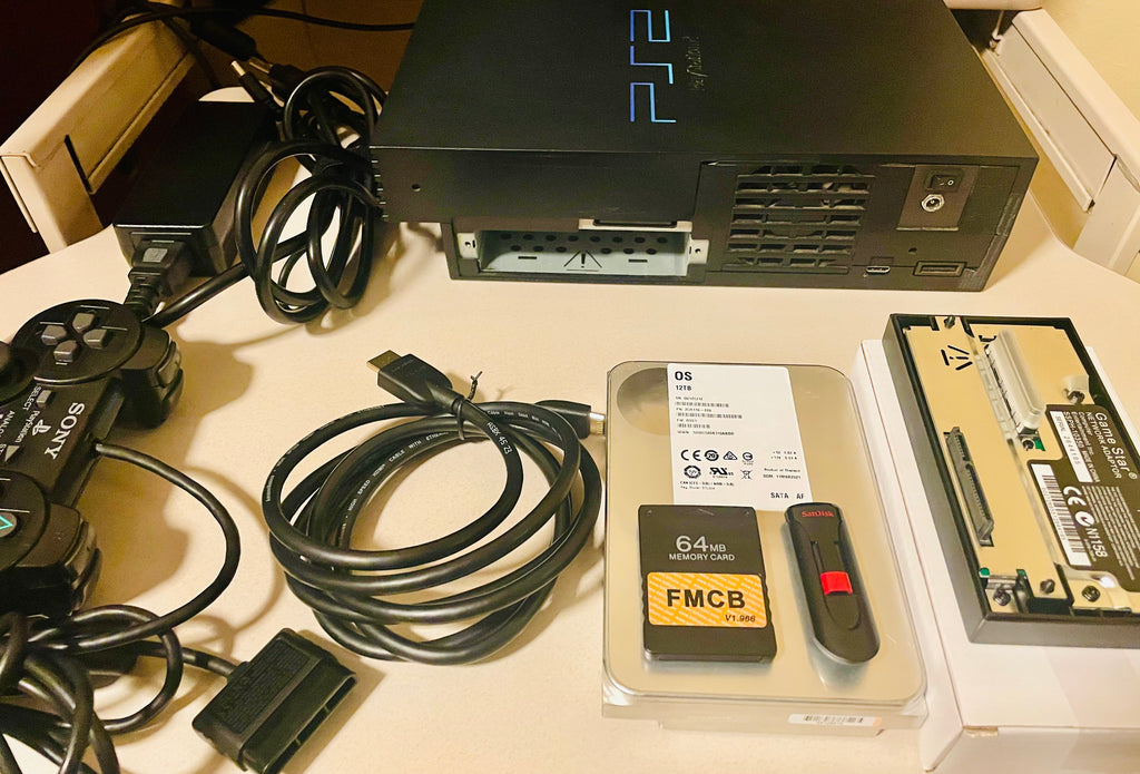PS2 RetroGem HDMI Modded 12TB w/30K Games 4K Resolution Console Bundle