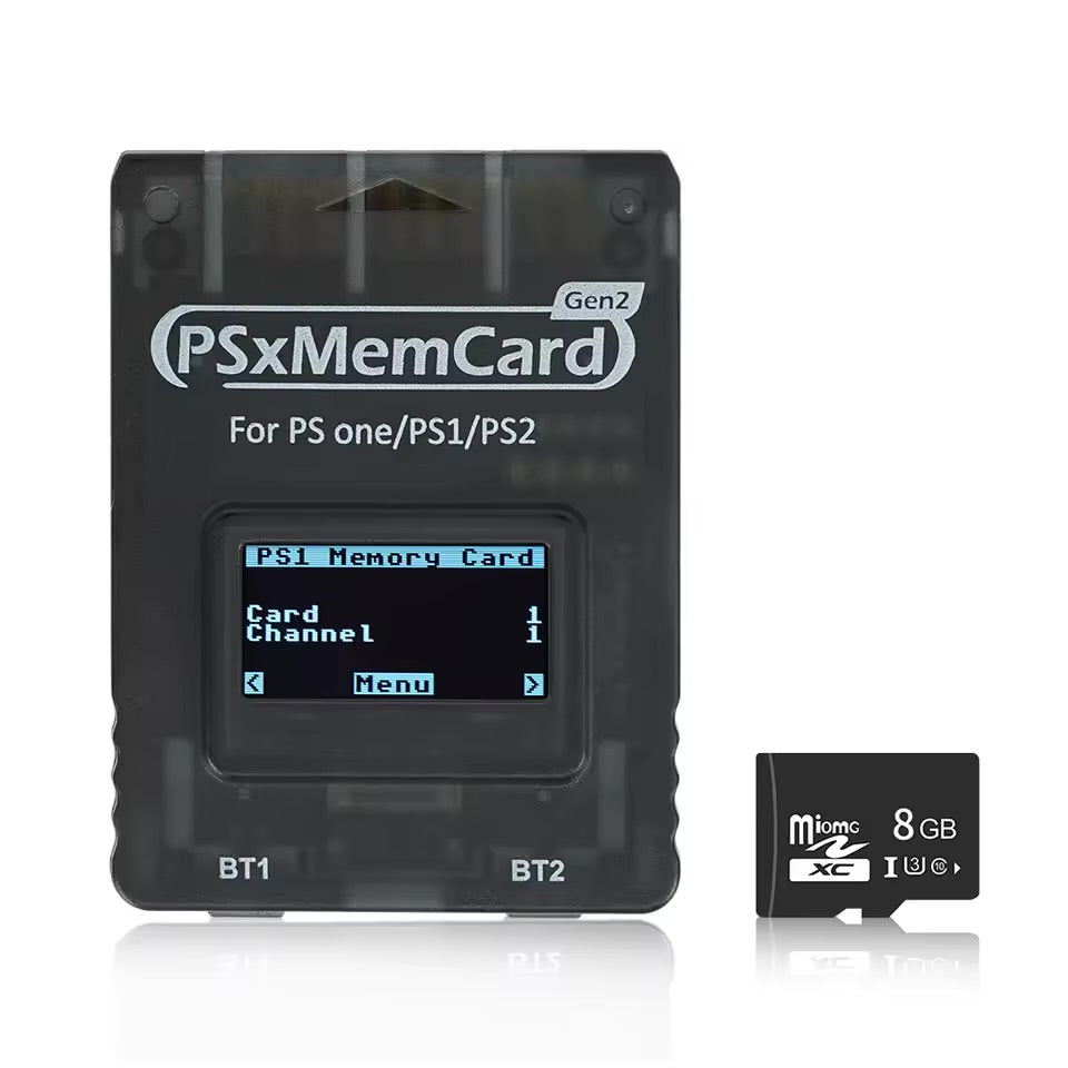 Bitfunx PSxMemCard Gen2 Store Game Saves for PS1 and PS2 Games for PlayStation 1 PS one Playstation 2 Game Consoles